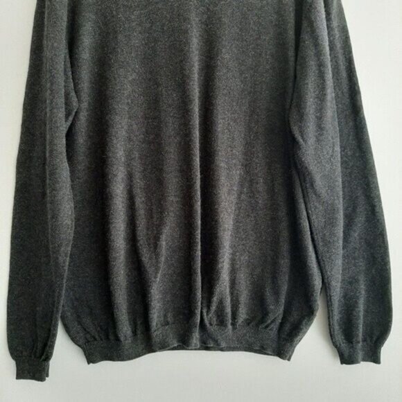 PRONTO UOMO Sweater V-neck Grey Fine Knit Men's Sz M - Picture 4 of 7